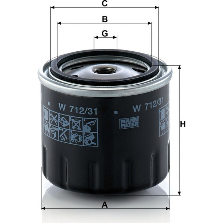 Ölfilter W 712/31