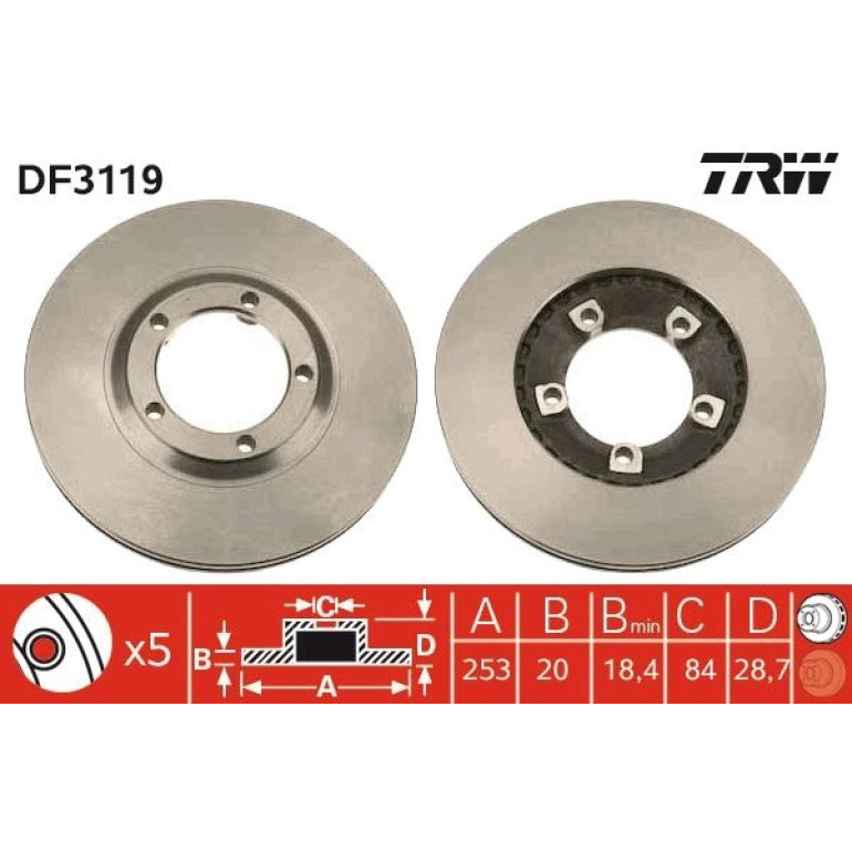 Bremsscheibe DF3119 Bremsscheibe DF3119