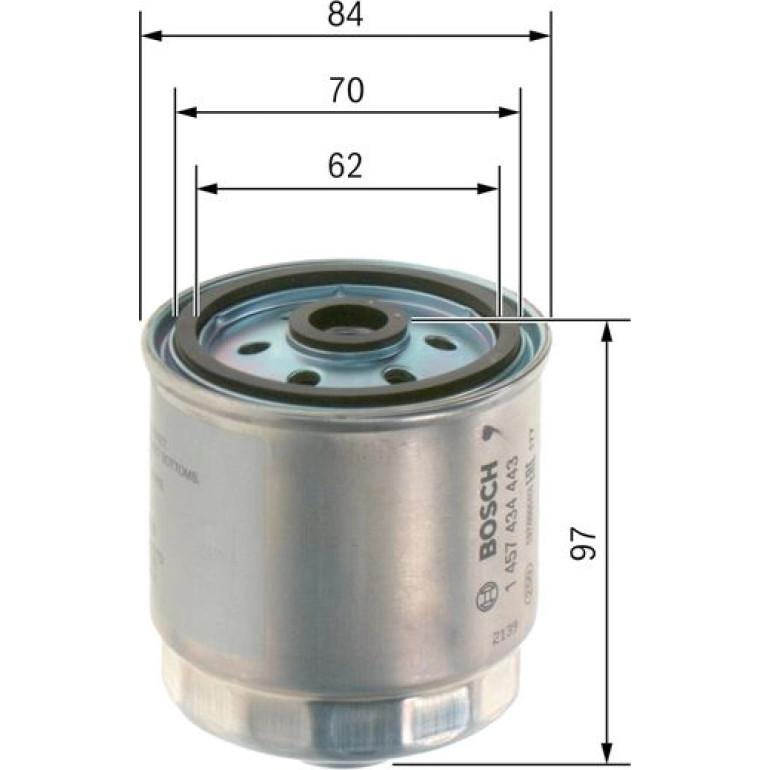 Kraftstofffilter 1 457 434 443 Kraftstofffilter 1 457 434 443