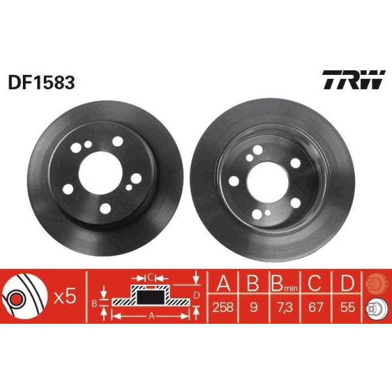Bremsscheibe DF1583 Bremsscheibe DF1583