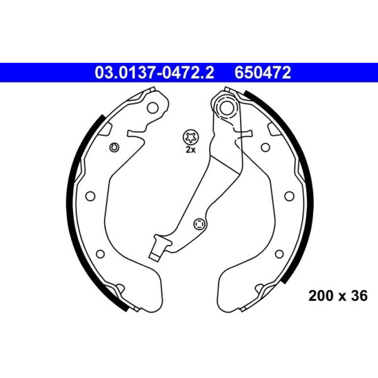 Bremsbackensatz 03.0137-0472.2 Bremsbackensatz 03.0137-0472.2