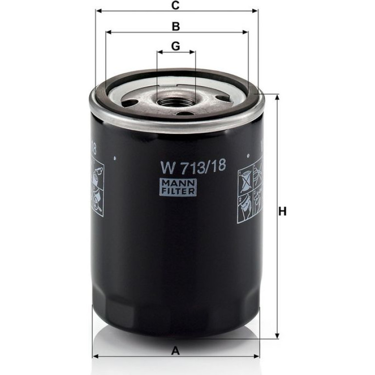 Ölfilter W 713/18 Ölfilter W 713/18