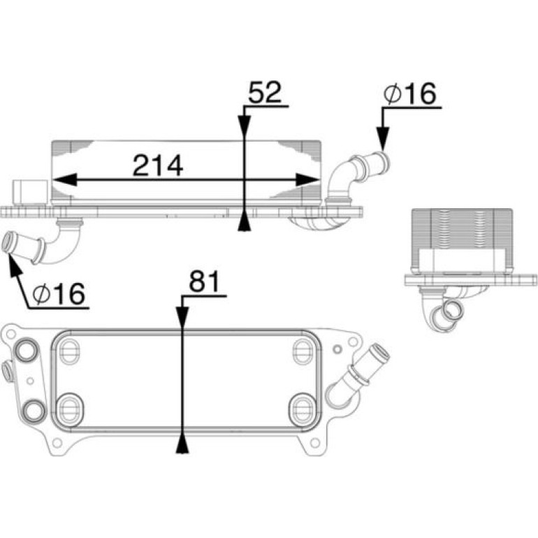 Ölkühler, Automatikgetriebe CLC 77 000P Ölkühler, Automatikgetriebe CLC 77 000P