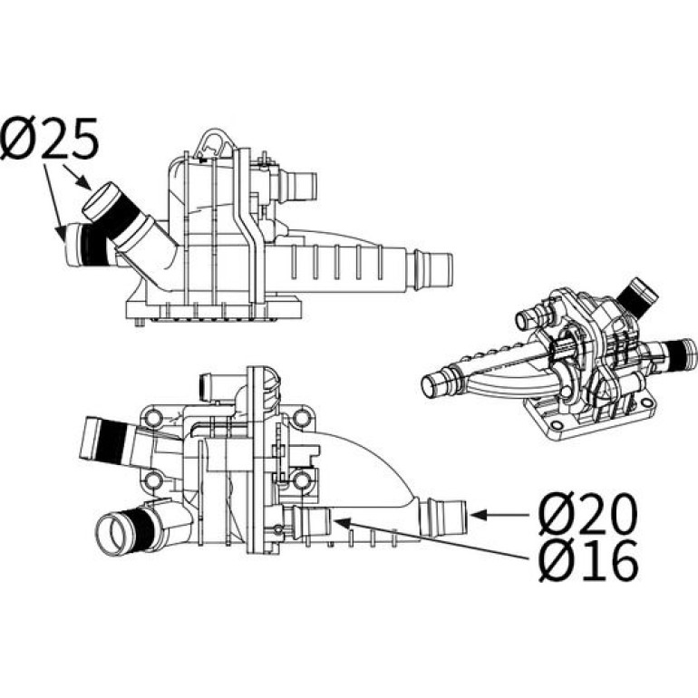 Thermostat, Kühlmittel TH 66 83