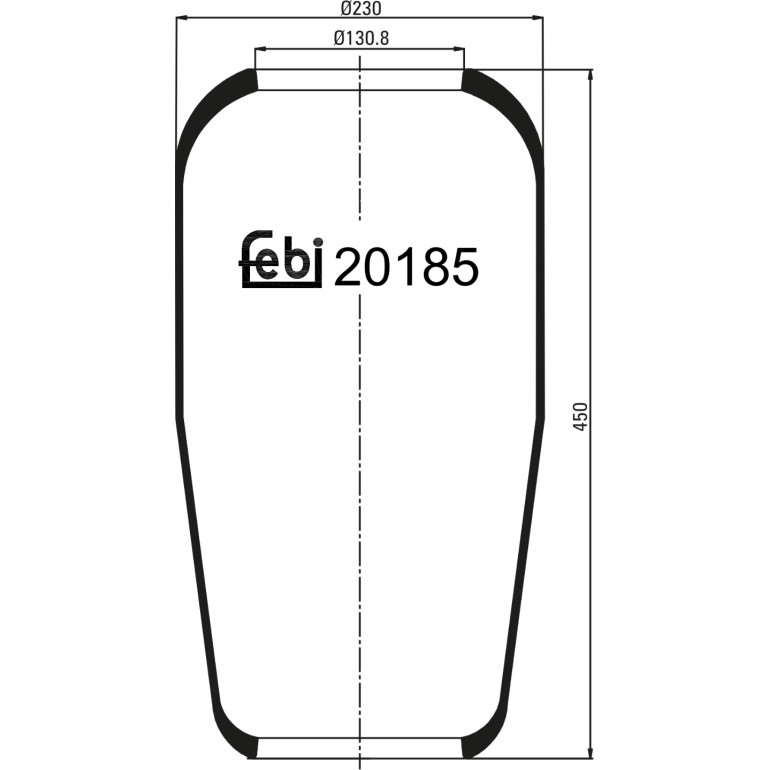 FEBI BILSTEIN 20185 Federbalg, Luftfederung FEBI BILSTEIN 20185 Federbalg, Luftfederung