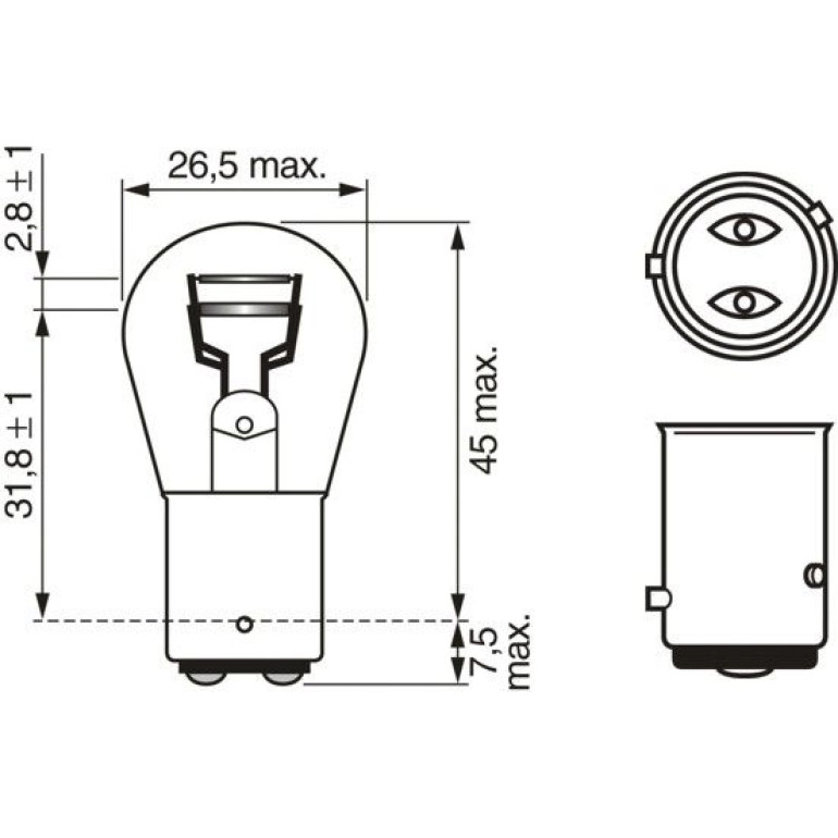 Glühlampe, Brems-/Schlusslicht 1 987 302 215 Glühlampe, Brems-/Schlusslicht 1 987 302 215
