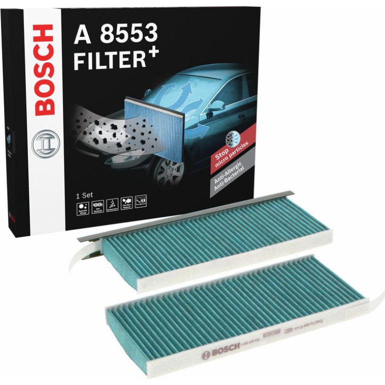 BOSCH 0 986 628 553 Innenraumfilter FILTER+ BOSCH 0 986 628 553 Innenraumfilter FILTER+