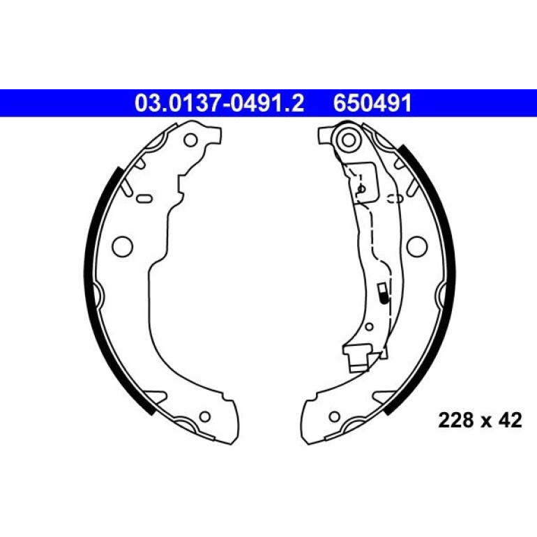Bremsbackensatz 03.0137-0491.2