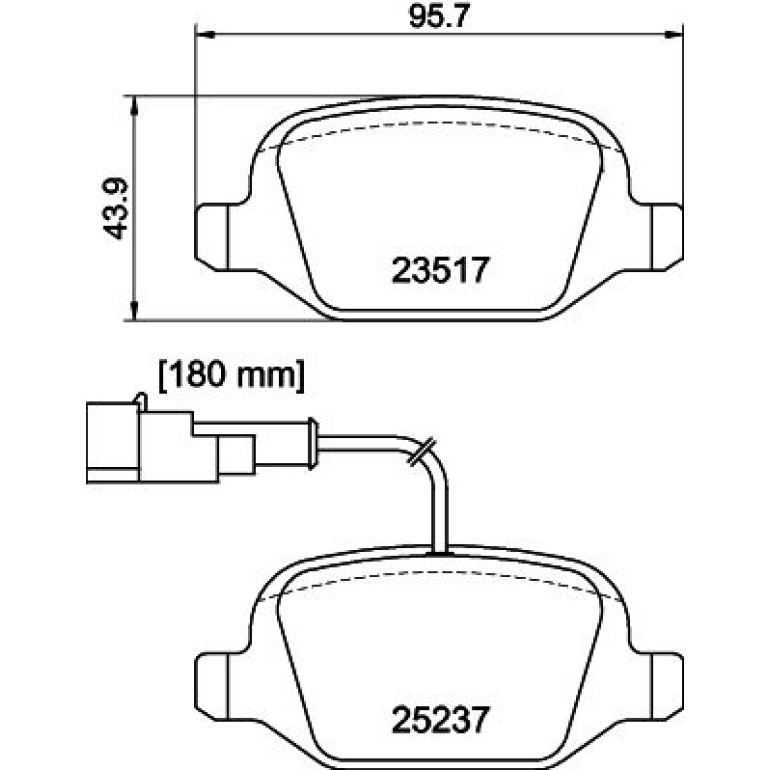 Bremsbelagsatz, Scheibenbremse 8DB 355 019-961