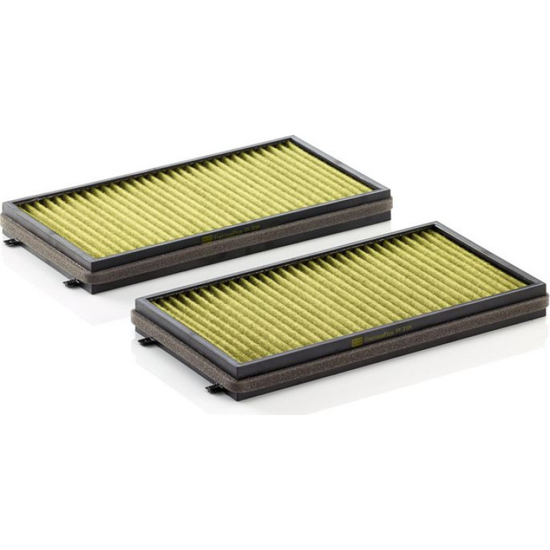 MANN-FILTER FP 3124-2 Innenraumfilter FreciousPlus Aktivkohlefilter mit Polyphenol, antibakteriell, Feinstaubfilter (PM 2.5)