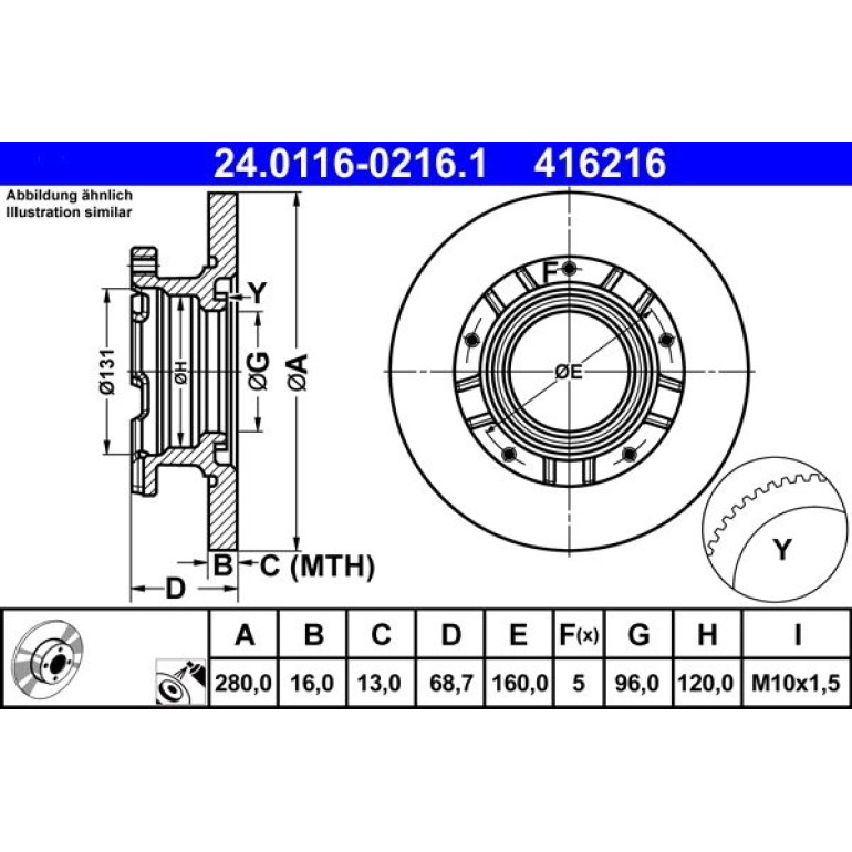 Bremsscheibe 24.0116-0216.1