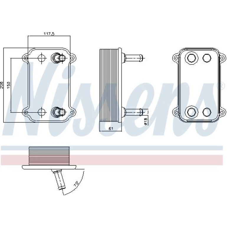 Ölkühler, Motoröl 90735 Ölkühler, Motoröl 90735