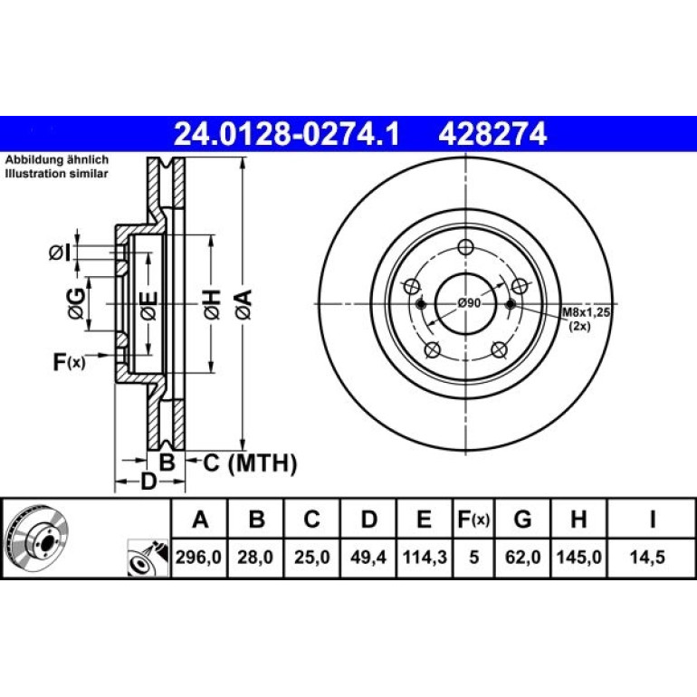 Bremsscheibe 24.0128-0274.1