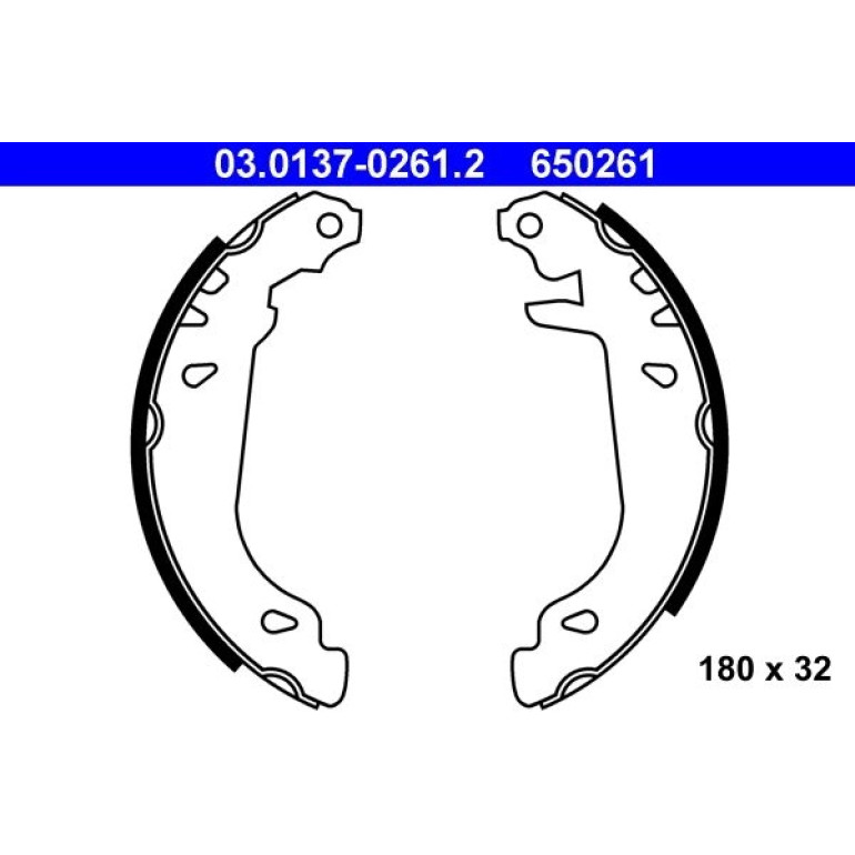 Bremsbackensatz 03.0137-0261.2