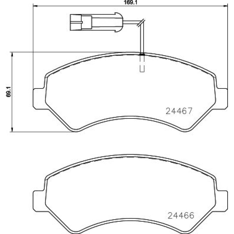 Bremsbelagsatz, Scheibenbremse 8DB 355 023-011 Bremsbelagsatz, Scheibenbremse 8DB 355 023-011