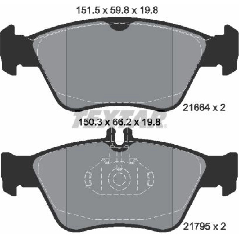 Bremsbelagsatz, Scheibenbremse 2166404