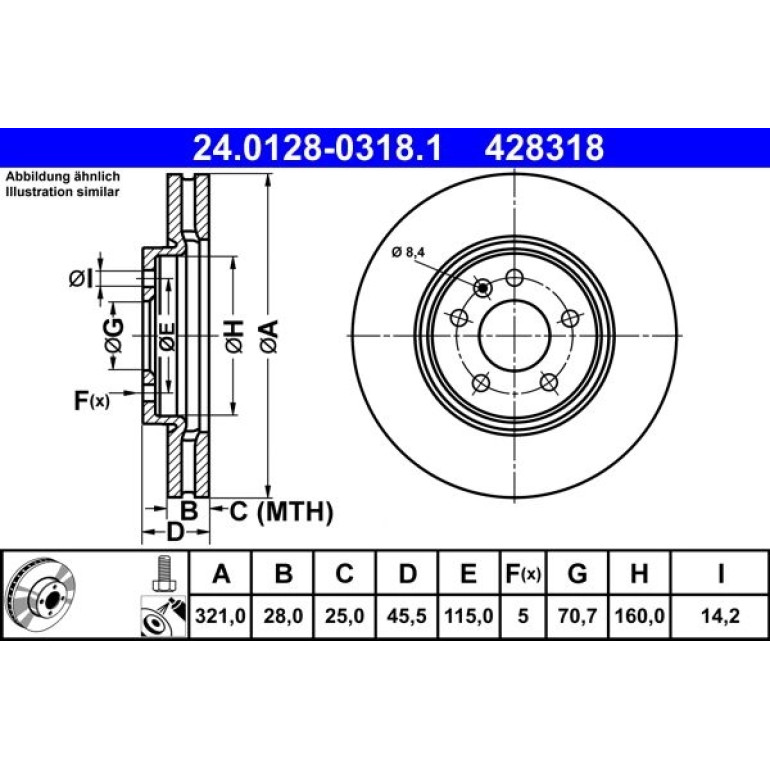 Bremsscheibe 24.0128-0318.1