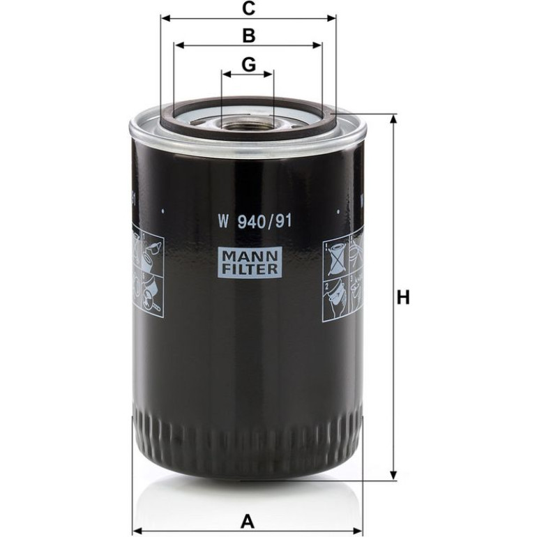 Ölfilter W 940/91 Ölfilter W 940/91