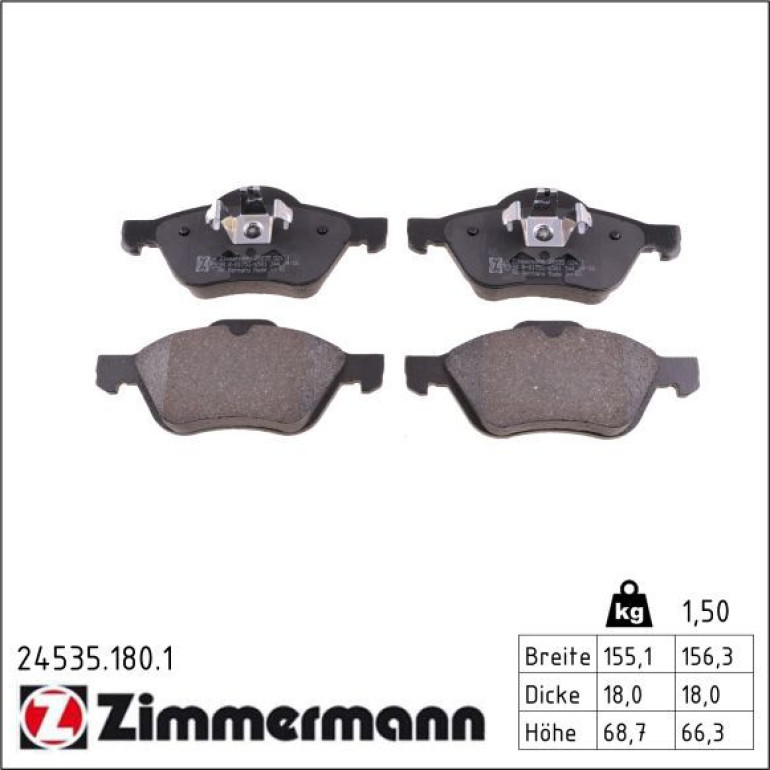 Bremsbelagsatz, Scheibenbremse 24535.180.1 Bremsbelagsatz, Scheibenbremse 24535.180.1
