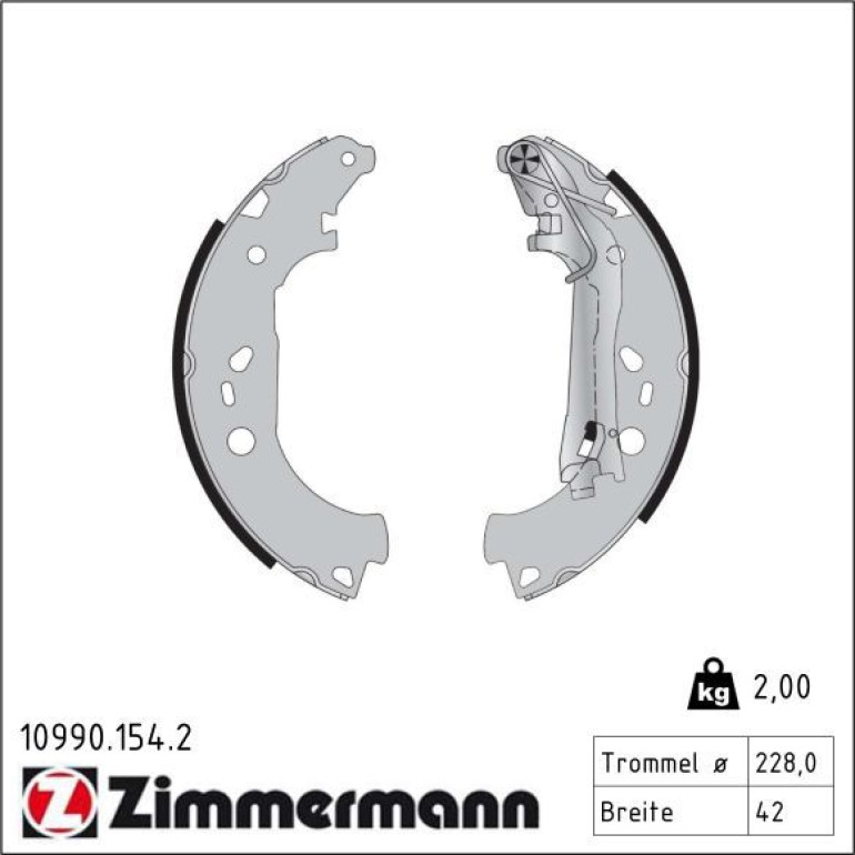 Bremsbackensatz 10990.154.2 Bremsbackensatz 10990.154.2