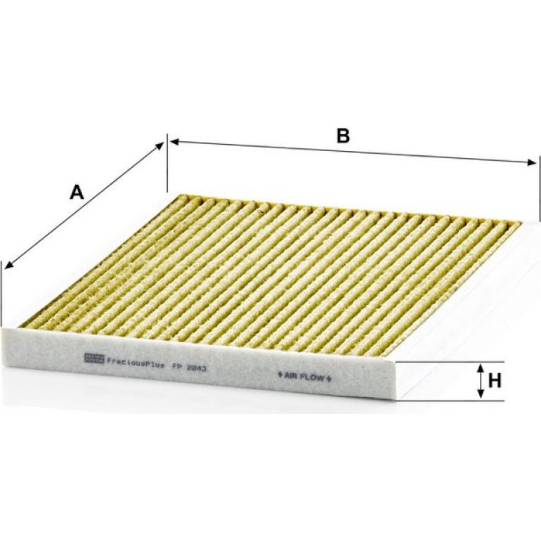 MANN-FILTER FP 2243 Innenraumfilter FreciousPlus Aktivkohlefilter mit Polyphenol, antibakteriell, Feinstaubfilter (PM 2.5)