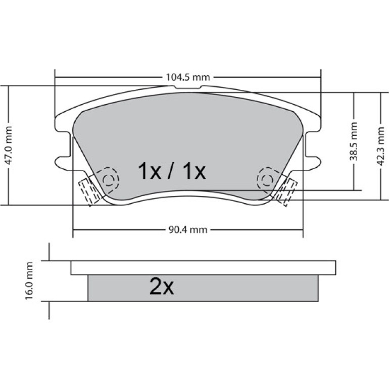 Bremsbelagsatz, Scheibenbremse 1170347 Bremsbelagsatz, Scheibenbremse 1170347