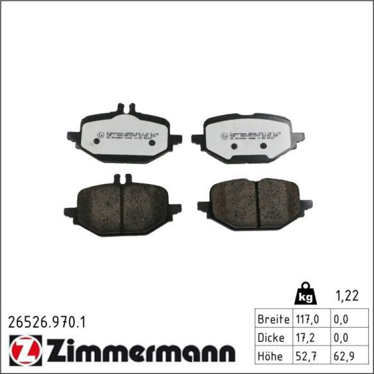 Bremsbelagsatz, Scheibenbremse 26526.970.1 Bremsbelagsatz, Scheibenbremse 26526.970.1