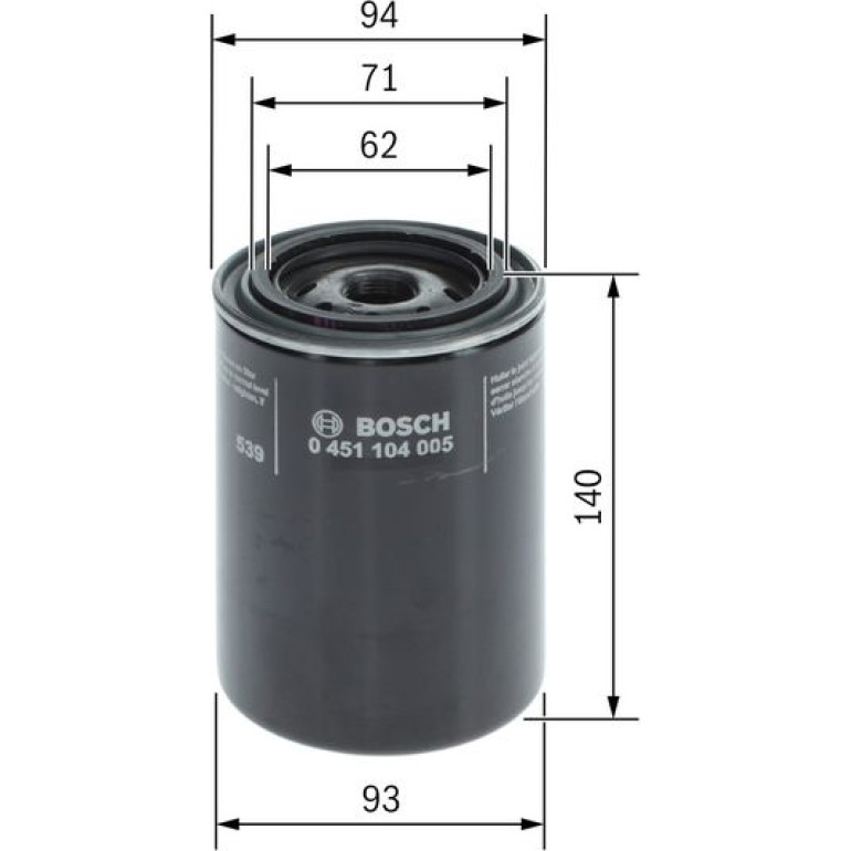 BOSCH 0 451 104 005 Ölfilter