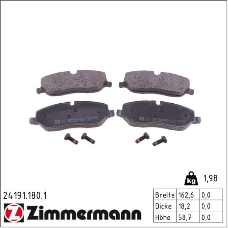 Bremsbelagsatz, Scheibenbremse 24191.180.1 Bremsbelagsatz, Scheibenbremse 24191.180.1