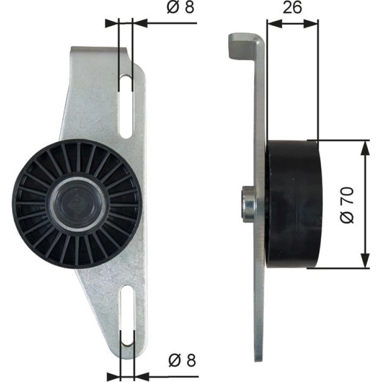 Spannrolle, Keilrippenriemen T39393