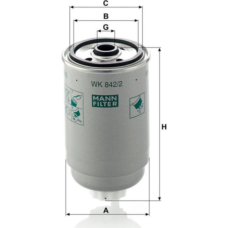 Kraftstofffilter WK 842/2 Kraftstofffilter WK 842/2