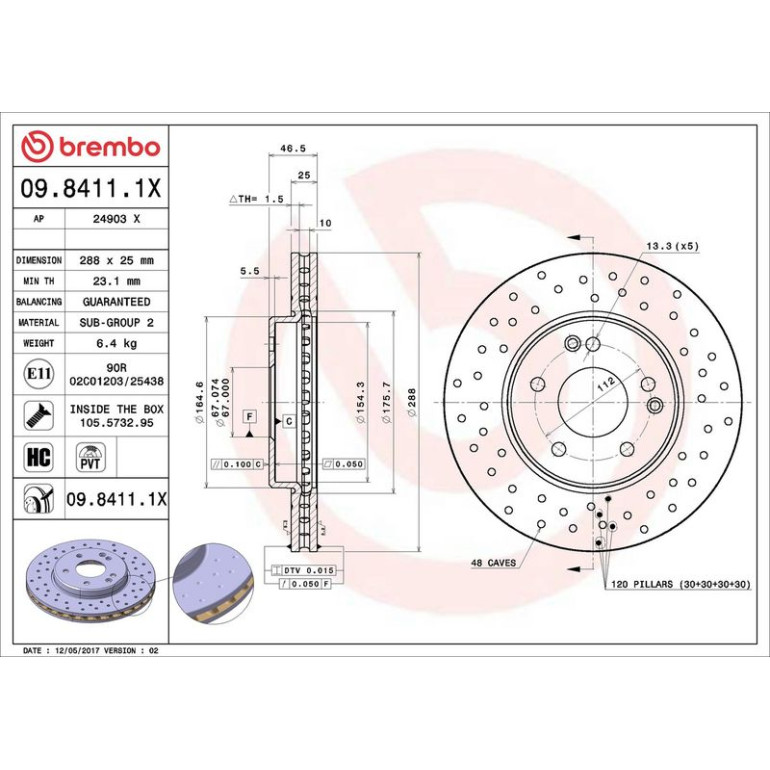 Bremsscheibe 09.8411.1X Bremsscheibe 09.8411.1X