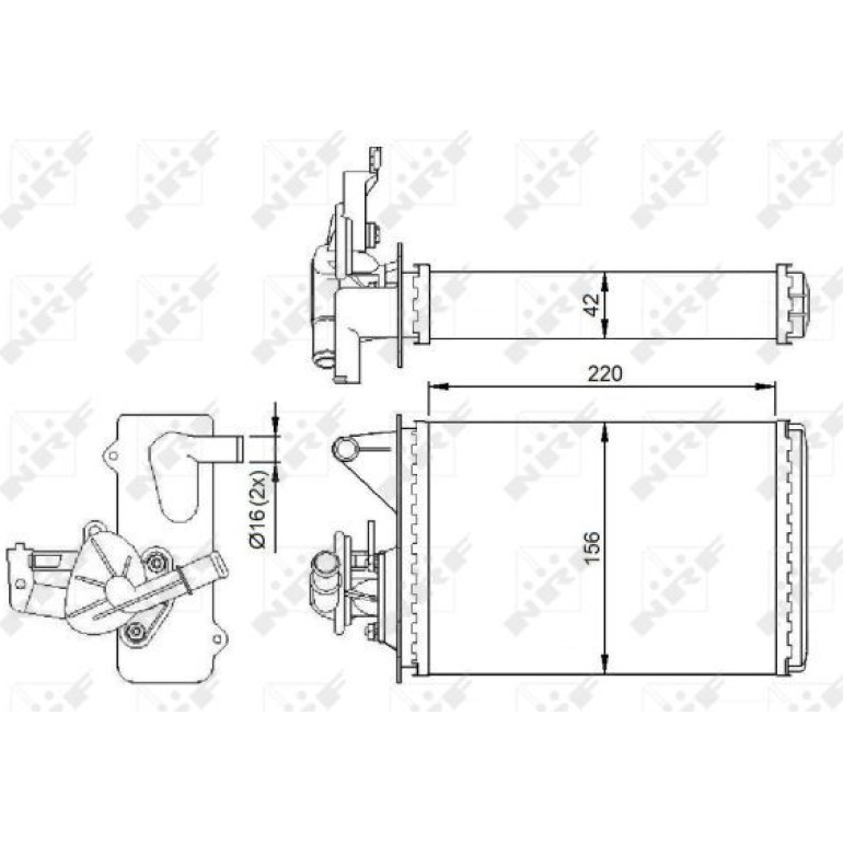 Wärmetauscher, Innenraumheizung 54281 Wärmetauscher, Innenraumheizung 54281
