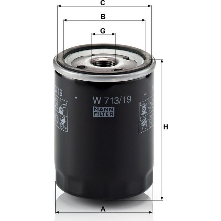 Ölfilter W 713/19 Ölfilter W 713/19
