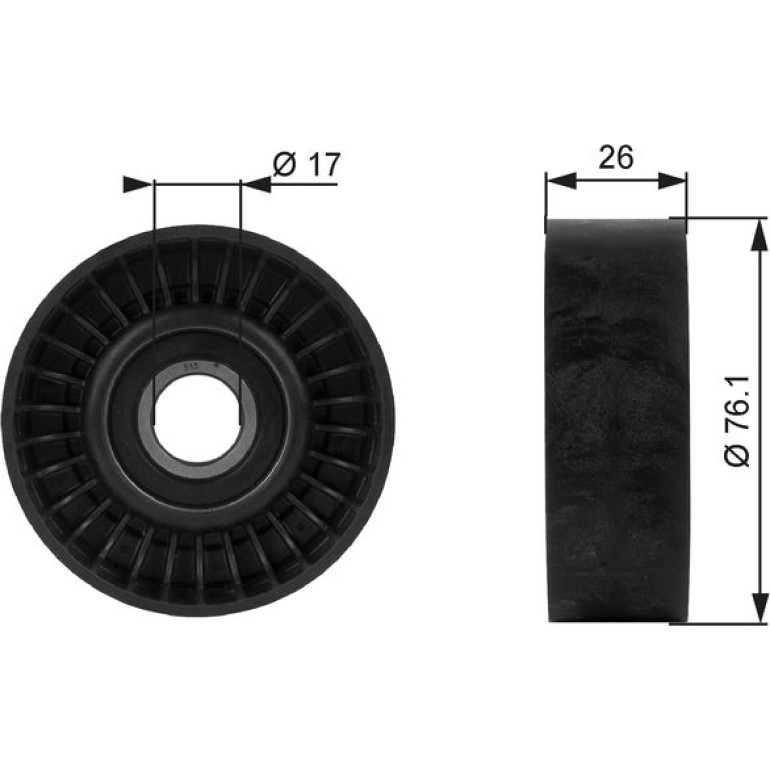Umlenk-/Führungsrolle, Keilrippenriemen T38015 Umlenk-/Führungsrolle, Keilrippenriemen T38015