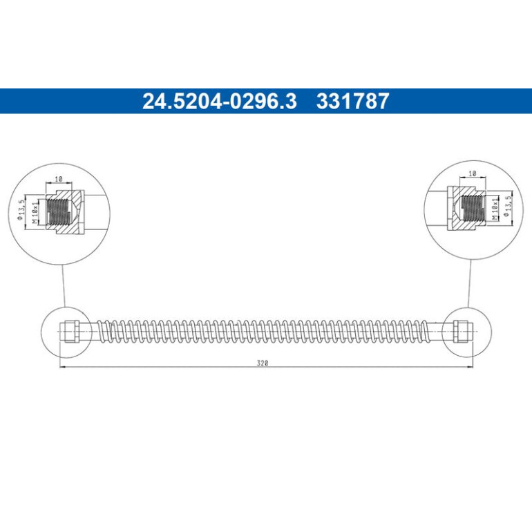 Bremsschlauch 24.5204-0296.3 Bremsschlauch 24.5204-0296.3