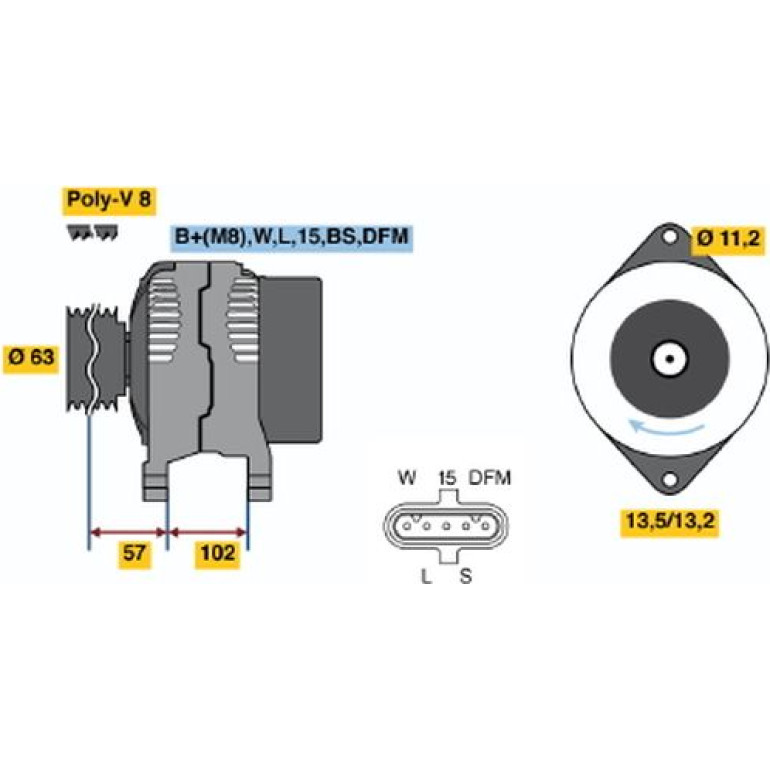 Generator 0 124 655 024 Generator 0 124 655 024