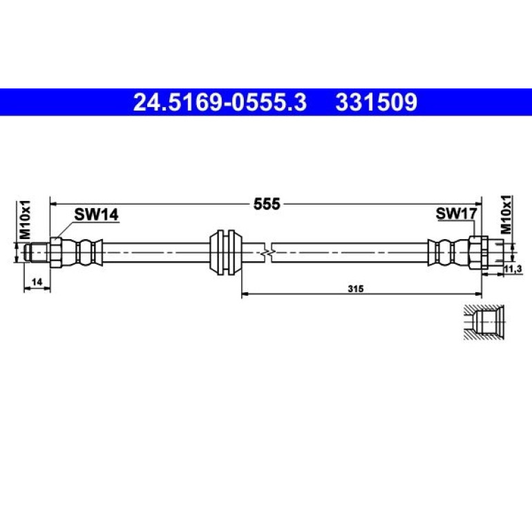 Bremsschlauch 24.5169-0555.3 Bremsschlauch 24.5169-0555.3