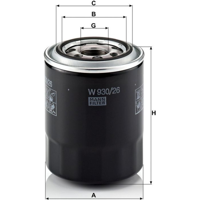 Ölfilter W 930/26 Ölfilter W 930/26