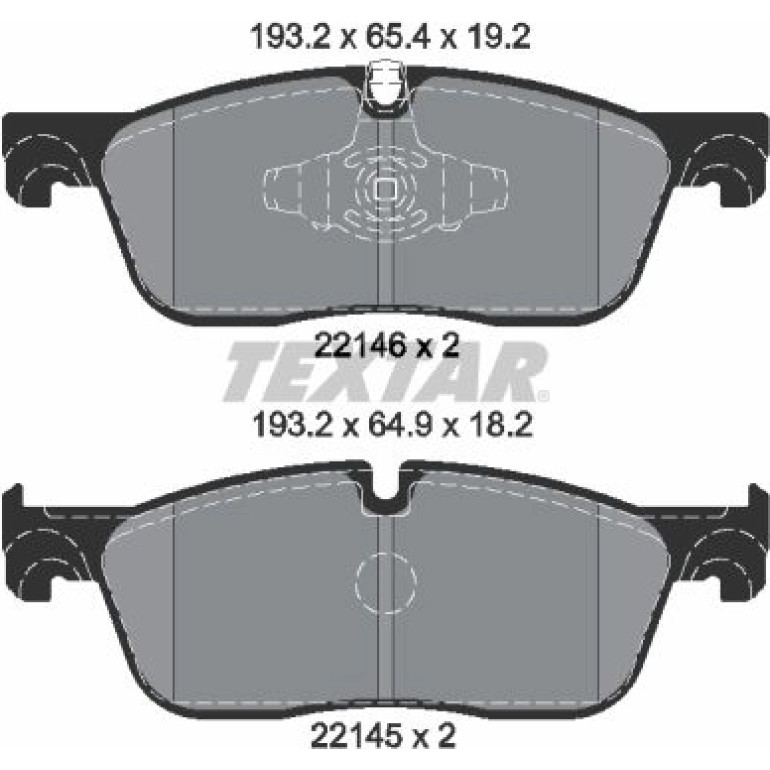 Bremsbelagsatz, Scheibenbremse 2214601