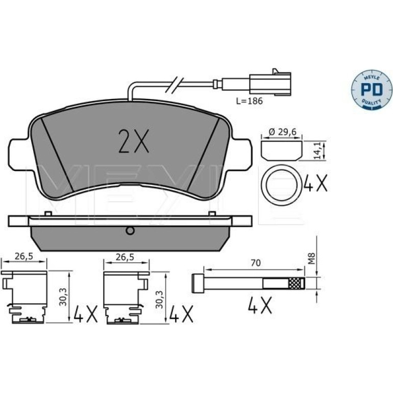 Bremsbelagsatz, Scheibenbremse 025 259 8721/PD Bremsbelagsatz, Scheibenbremse 025 259 8721/PD