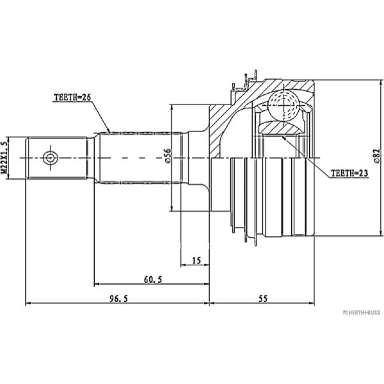 Gelenksatz, Antriebswelle J2822003