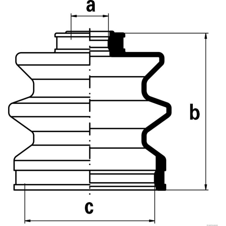 Faltenbalgsatz, Antriebswelle J2883000