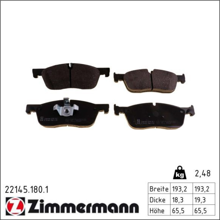 Bremsbelagsatz, Scheibenbremse 22145.180.1 Bremsbelagsatz, Scheibenbremse 22145.180.1