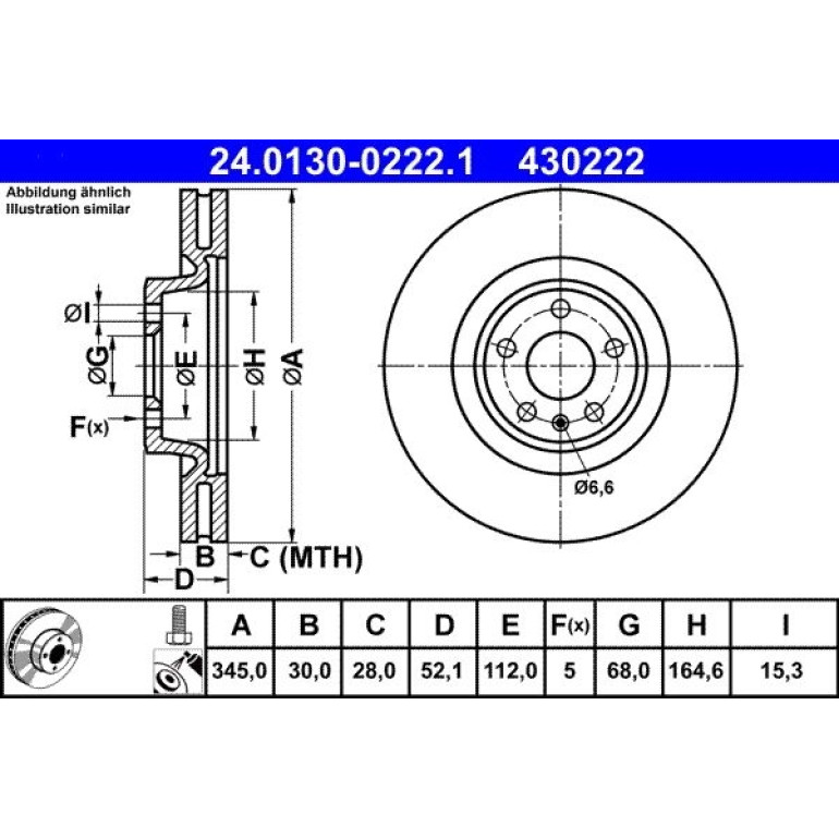 Bremsscheibe 24.0130-0222.1