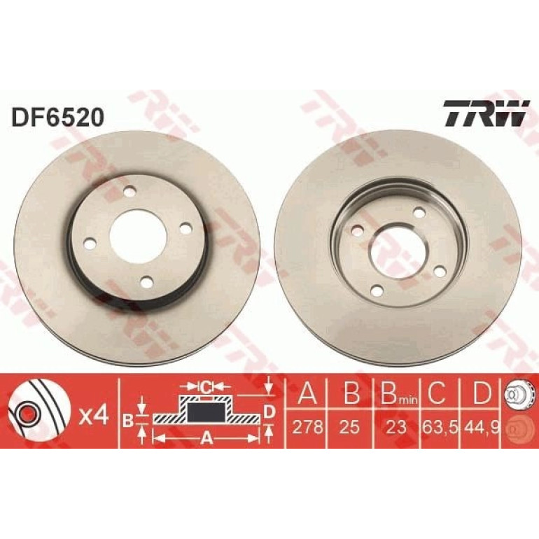 Bremsscheibe DF6520 Bremsscheibe DF6520