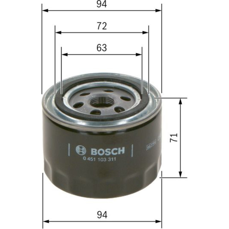BOSCH 0 451 103 311 Ölfilter BOSCH 0 451 103 311 Ölfilter