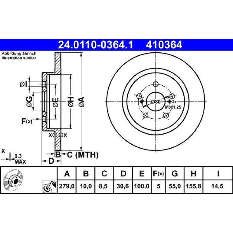 Bremsscheibe 24.0110-0364.1