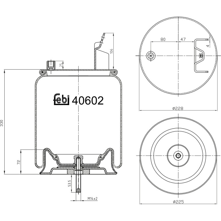 FEBI BILSTEIN 40602 Federbalg, Luftfederung