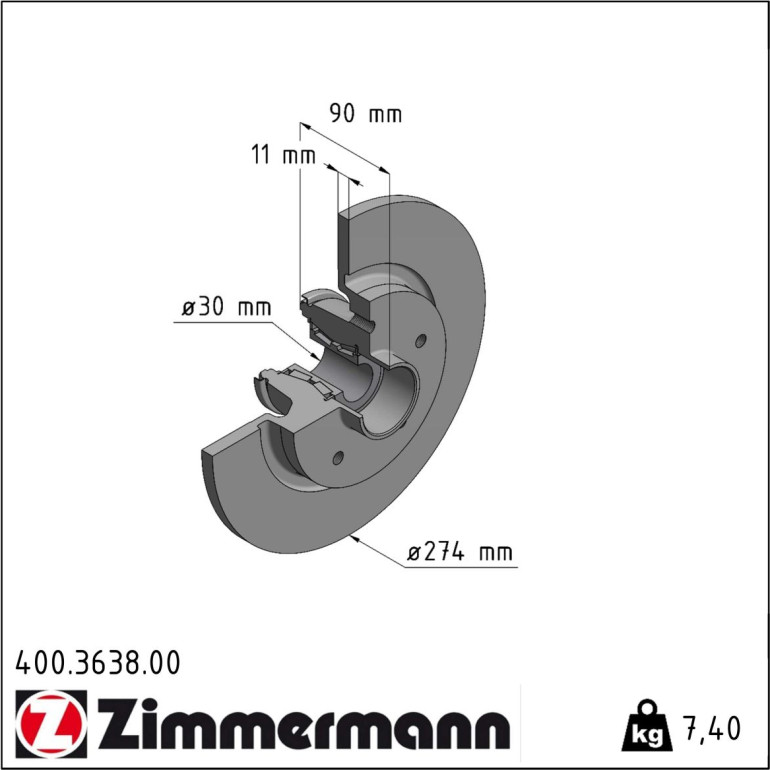 Bremsscheibe 400.3638.00